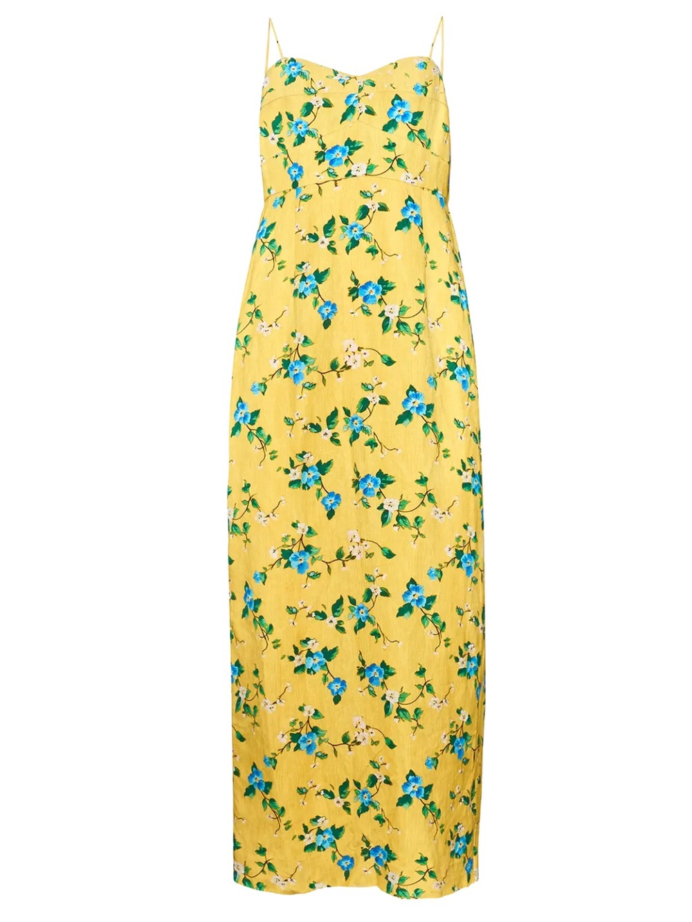 Hunter Bell Amal Yellow Floral Spaghetti-Strap Maxi Dress 6